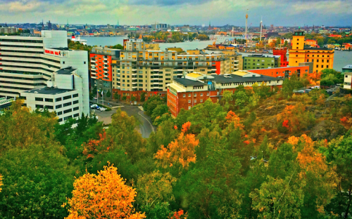 Fin utsikt från rummet mot Gamla stan, Djurgården